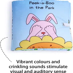 intellibaby Plush Cloth Book for Baby & Kids|Crinkle Sound Stimulate Auditory Sense|12 Pages image 2