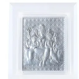 universal art xpress Pure Silver Shiv Parvati Idol for Wealth & Prosperity Decorative Showpiece-7.5 cm-picture-19