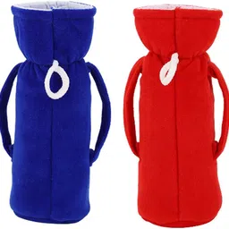 mw prints Soft Plush Feeding Bottle Cover with Handle & Adorable Cartoon Character Design image 2