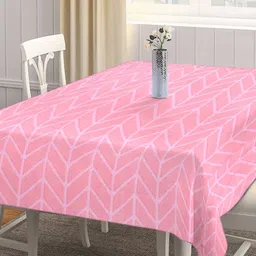 Arrabi Pink Printed 8-Seater Table Cover image 3