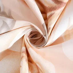 Arrabi Beige & Brown Floral Printed 8-Seater Table Cover image 4