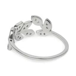 GIVA 925 Silver Zircon Leaf Ring image 5