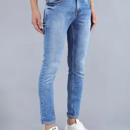 TQS Men Blue Slim Fit Heavy Fade Stretchable Jeans image 2