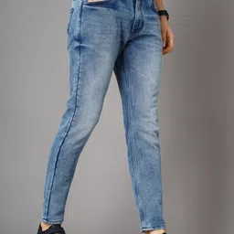 PAUL STREET Men Tapered Fit Heavy Fade Clean Look Stretchable Jeans image 3