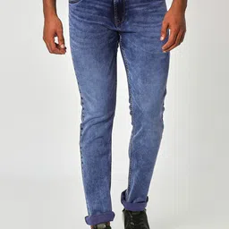Mufti Men Straight Fit Heavy Fade Stretchable Jeans image 4