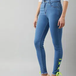Miss Chase Women Skinny Fit High-Rise Light Fade Stretchable Jeans-image-15