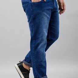 STUDIO NEXX Men Plus Size Slim Fit Mid-Rise Light Fade Stretchable Jeans image 2