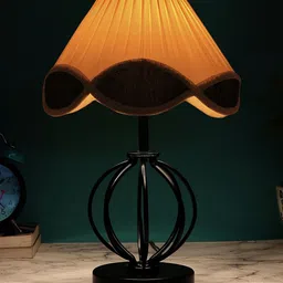 Devansh Off White and Black Vintage cotton Table Lamps image 4