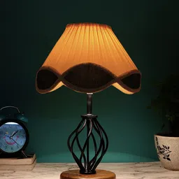 Devansh White Black Frustum Table Lamps image 4