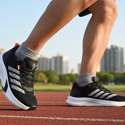 jk port Men's Black & White Stripe Athletic Running Shoes Casuals For Men image 1