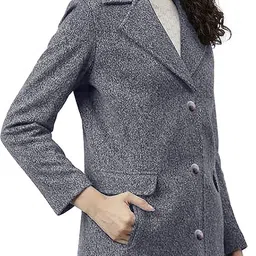 mabish Fleece Solid Coat For Women image 3
