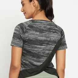 tvastra Women Solid Round Neck Polyester Grey T-Shirt image 2