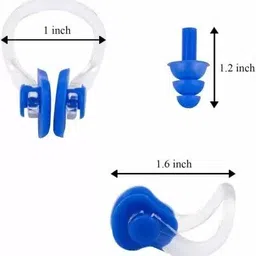 maplox Swimming Combo Kit (Silicon Cap |Silicon Ear Plug | Nose Clip | Swimming Goggle) Swimming Kit image 4
