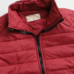 Instafab Boys Mock Collar Long Sleeve Zip Detail Windcheater Outdoor Padded Jacket image 4