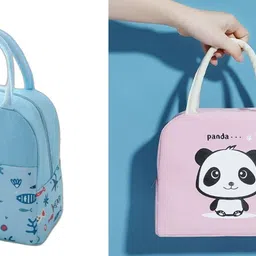 krishna world enterprise Blue Fish Lunch bag and Panda Lunch Bag Waterproof Lunch Bag-picture-30