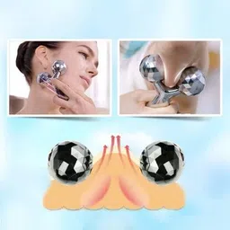 srs enterprises Dual Ball Y Shape Face Roller Massager for Relaxing Facial Therapy image 2