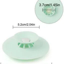 prisma collection 2-in-1 Silicone Sewer Sink Stopper with Hair Catcher (10.3 cm) Vessel Sink image 2