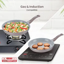 prestige Ceraglide Duo Ceramic Coating|High Heating|Cool Touch Handle Fry Pan 24 cm diameter 1.6 L capacity image 4