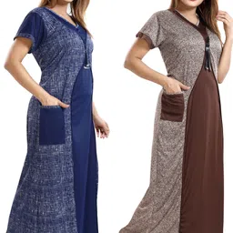 khoobs Pack of 2 Women Nighty image 3