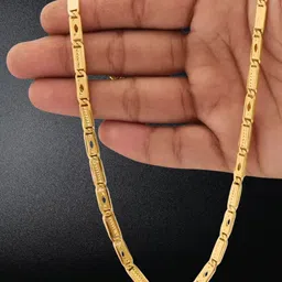 rkb sales 1 gm high quality gold plated men's chain Gold-plated Plated Alloy Chain image 1