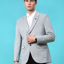 v-mart Men Solid Single Breasted Casual Blazer image 2