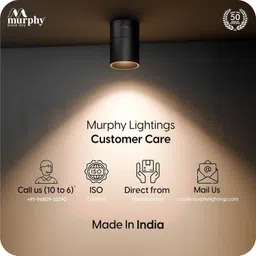 murphy (12W, Black Reflector) 360 Adjustable Surface COB Wall/Ceiling Warm White Recessed Ceiling Lamp image 5