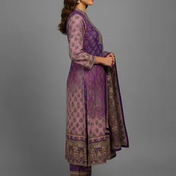 probasic Printed Kurta, Palazzo & Dupatta Set image 3