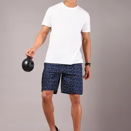 V-Mart Men Floral Printed Mid Rise Shorts image 4