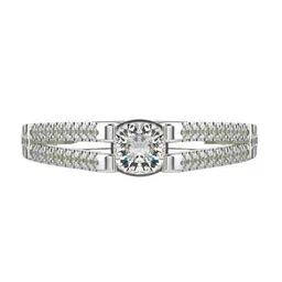 VALANOVA Women 18 Kt White Gold Lab Grown Diamond Ring 0.85cts-image-88
