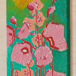 ASIAN MONK Multicoloured Wood Floral and Botanical Wall Art image 2