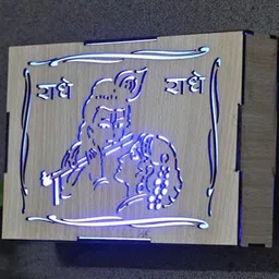 1ST TIME Brown Wood Rectangle Shaped Wall Lamp image 5