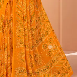 Reboot Fashions Bandhani Pure Chiffon Bandhani Saree image 3