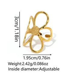 QUECY Gold-Plated Finger Ring image 3