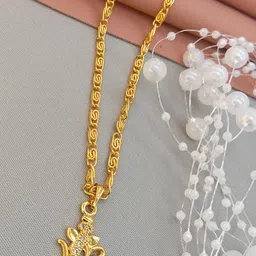 SHANKHRAJ MALL Gold-Plated Brass Pendants with Chains-picture-29