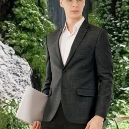 Integration Notched Lapel Single-Breasted Tailored Fit Formal Blazers-picture-14