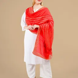 Karthav Fashion Art Silk Dupatta with Gotta Patti image 5