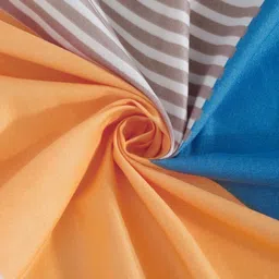 Arrabi Orange Colored & Blue Geometric Printed 8-Seater Table Cover image 2