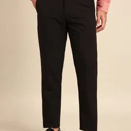 CAVALLO by Linen Club Men Slim Fit Easy Wash Trousers-picture-38