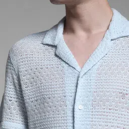 Jack & Jones Men Cuban Collar Textured Casual Shirt image 3