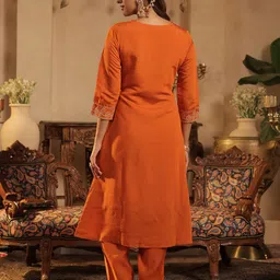 Indo Era Women Ethnic Motifs Printed Kurta with Trouser image 3