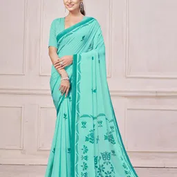 Garden Vareli Ethnic Motifs Pure Chiffon Saree-image-97