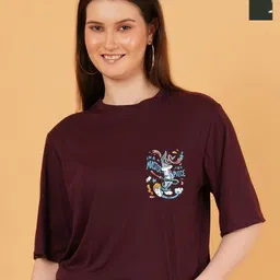 Kushi Flyer Women Pack of 2 Bugs Bunny Graphic Printed Round Neck Relaxed Fit T-shirts-picture-18