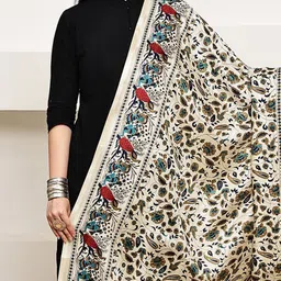 LOOM LEGACY Floral Printed Dupatta image 2