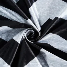 Home Sizzler Grey & Black Set of 2 Geometric Long Door Curtain image 5