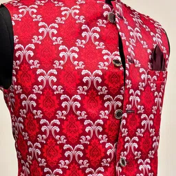 JAIPURI CROWN Men Crown Festive Wear Printed Nehru Jacket image 4