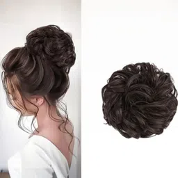 VIEWS Curly Halo Bun Hair Extension - Brown - 8 Inch-picture-26