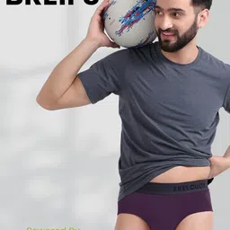 FREECULTR Men Pack Of 4 Anti Bacterial Ribbed Basic Briefs FCP-XT-B-TV-AG-CW-MB-S image 4