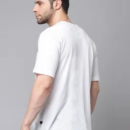 Metronaut Typography Printed Round Neck Drop-Shoulder Pure Cotton Oversized T-shirt image 2