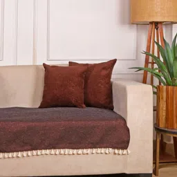 STITCHNEST Copper-Toned 2 Seater Jute Sofa Cover image 4
