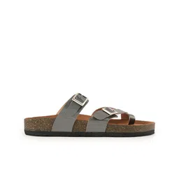 MOZAFIA Women Open Toe Flats with Buckles image 4